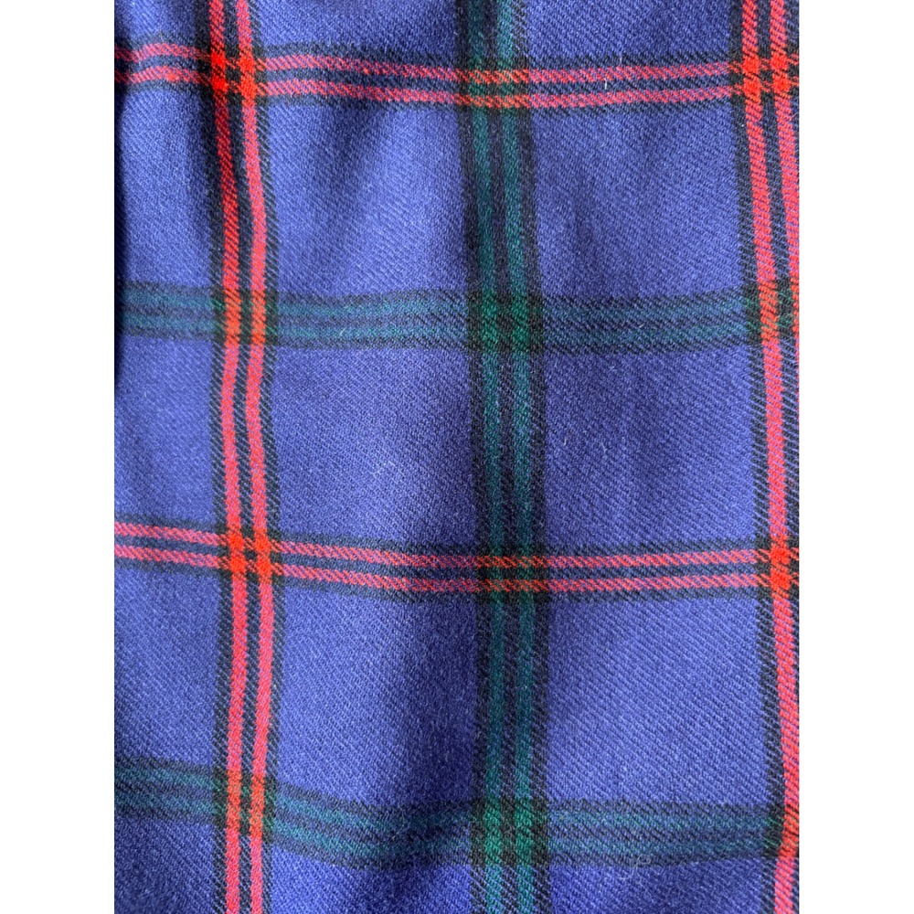 Loch Lomond Mill Vintage Scottish Wool Tartan Plaid Kilt Skirt Blue Red Green 0 - Picture 11 of 15